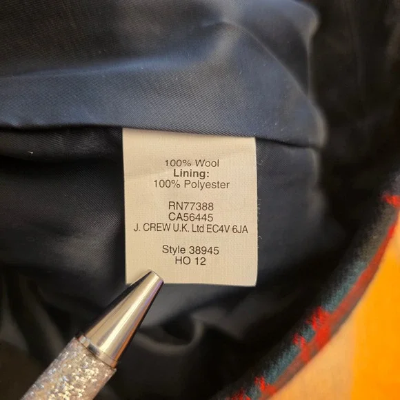 J. Crew Plaid 100% Wool lined Trousers Womens Size 28 Red Green Christmas Career - Picture 5 of 12